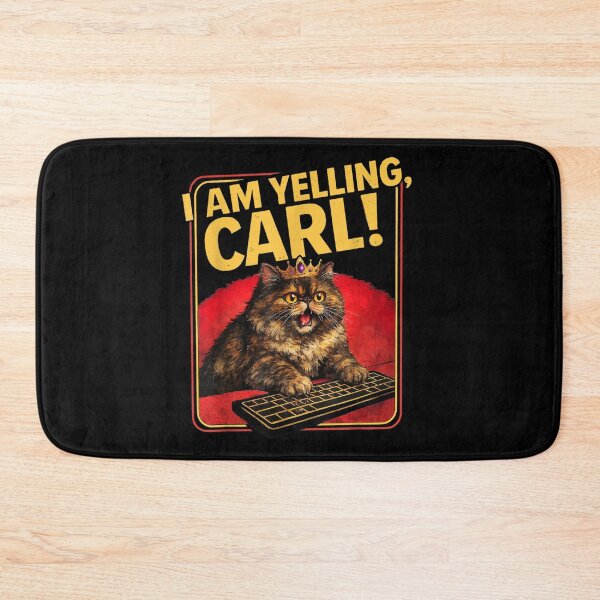 Item preview, I Am Yelling, Carl! Funny Donut Cat  designed and sold by ZalcArtStore.