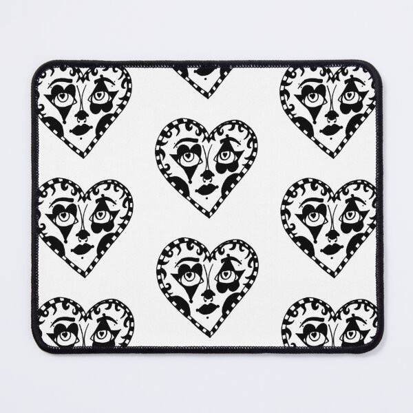 Item preview, Gothic Greyscale Circus Clown Heart Face designed and sold by KayTurtless.