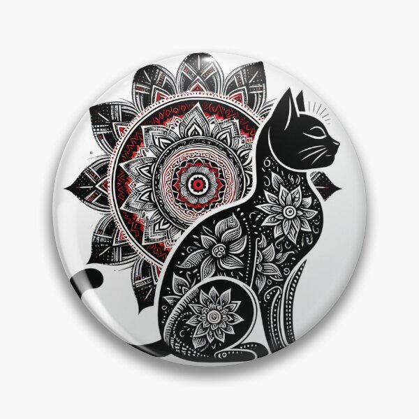 Item preview, Zen Mandala Cat | Intricate Pattachitra Fusion Art designed and sold by Radhamadhaba Pattachitra Vibes”.