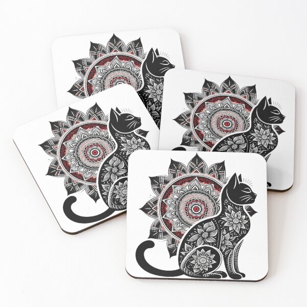 Item preview, Zen Mandala Cat | Intricate Pattachitra Fusion Art designed and sold by Radhamadhaba Pattachitra Vibes”.