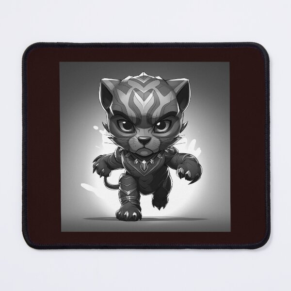 Item preview, Cute Panther Warrior Cartoon Illustration designed and sold by inkoutninja.