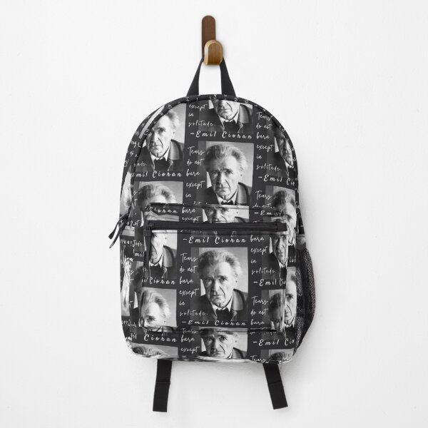 Item preview, Emil Cioran portrait and quote: Tears do not burn except in solitude. designed and sold by artbleed.