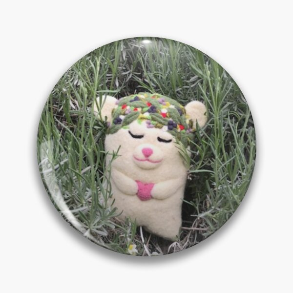 Item preview, Locket with sleeping felt polar bear and herbs designed and sold by creaphyl28.