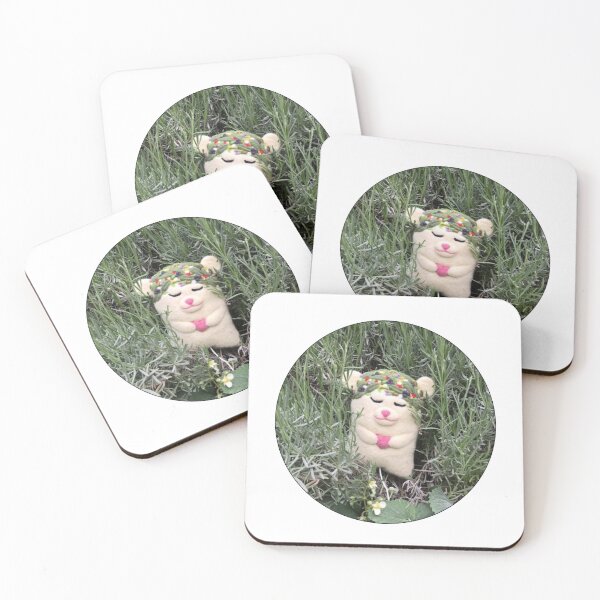 Item preview, Locket with sleeping felt polar bear and herbs designed and sold by creaphyl28.