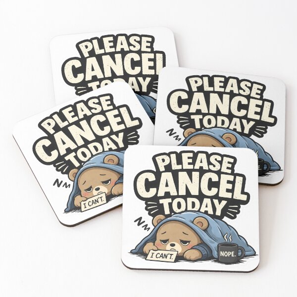 Item preview, Please Cancel Today Bear Sticker | Relatable Exhausted Mood designed and sold by TheLazyVibe.