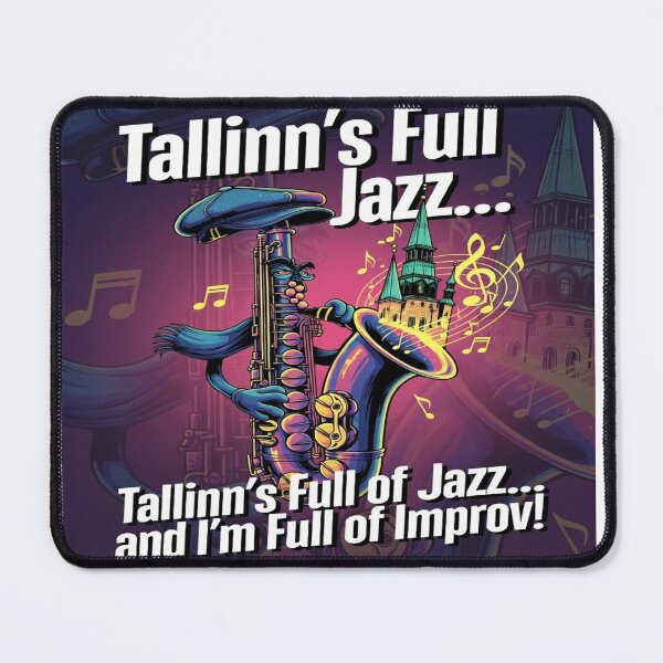 Item preview, Tallinn’s Full of Jazz – Estonia Saxophone Street Art T-Shirt | Jazzkaar Festival Inspired Urban Music Design designed and sold by Sushikidsntoddlers.