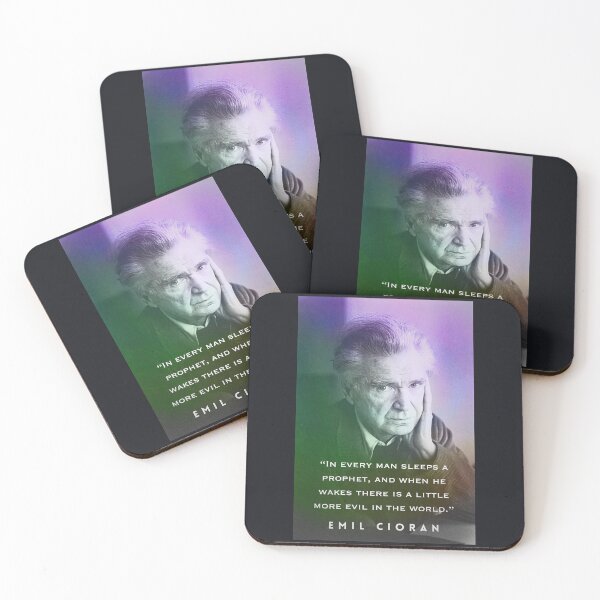 Item preview, Emil Cioran portrait and quote: In every man sleeps a prophet... designed and sold by artbleed.