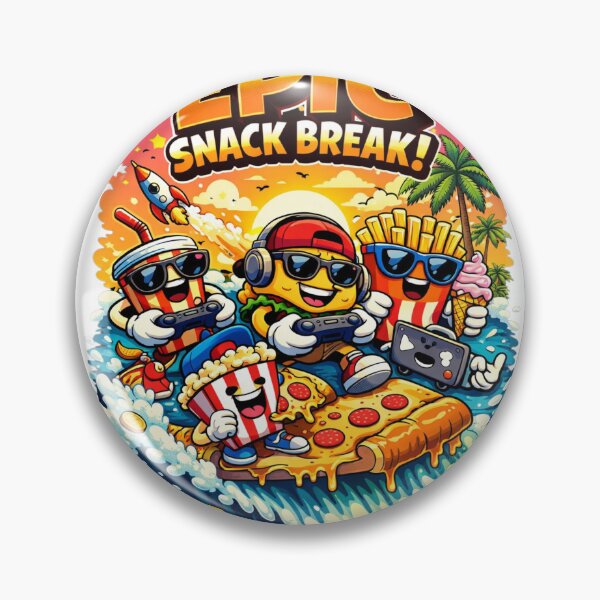 Item preview, Epic Snack Break – Funny Gamer Food Cartoon Pizza, Fries & Soda Gaming designed and sold by LunaVales.