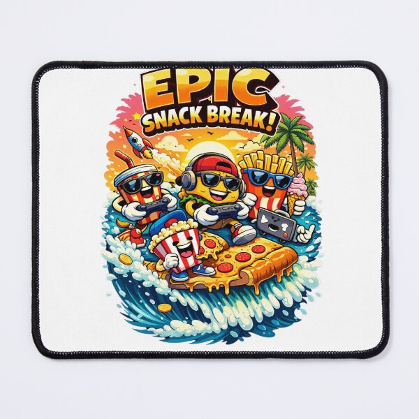 Item preview, Epic Snack Break – Funny Gamer Food Cartoon Pizza, Fries & Soda Gaming designed and sold by LunaVales.