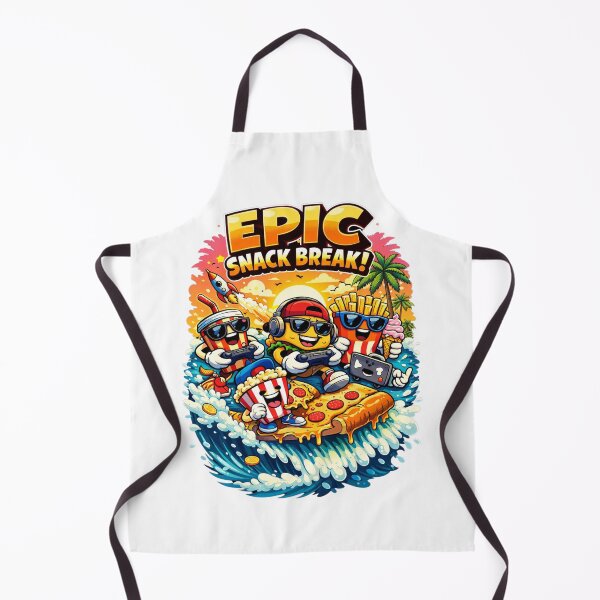 Item preview, Epic Snack Break – Funny Gamer Food Cartoon Pizza, Fries & Soda Gaming designed and sold by LunaVales.