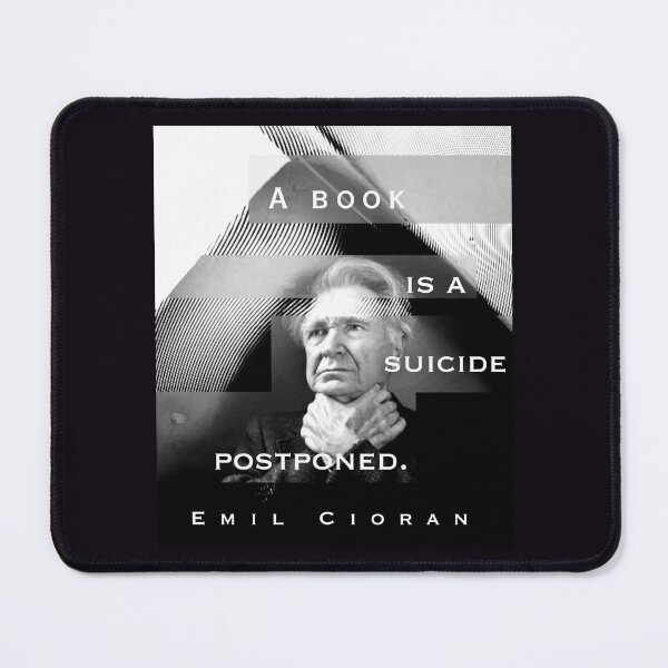 Item preview, Emil Cioran portrait and quote: A book is a suicide postponed. designed and sold by artbleed.