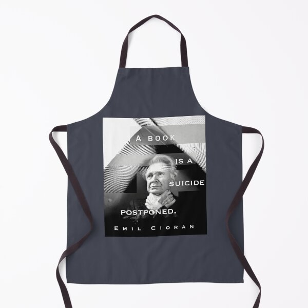 Item preview, Emil Cioran portrait and quote: A book is a suicide postponed. designed and sold by artbleed.