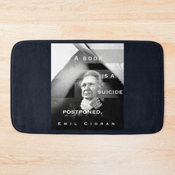 Item preview, Emil Cioran portrait and quote: A book is a suicide postponed. designed and sold by artbleed.