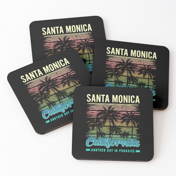 Item preview, Santa Monica California Vintage Sunset Design - Retro Palm Trees Beach Aesthetic Paradise designed and sold by KymeraStudio25.