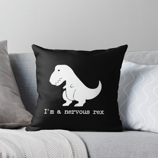 Aperçu de l'œuvre Sensibilisation humoristique à la santé mentale : un dinosaure T-Rex anxieux créée et vendue par EzraIBlankenshi.