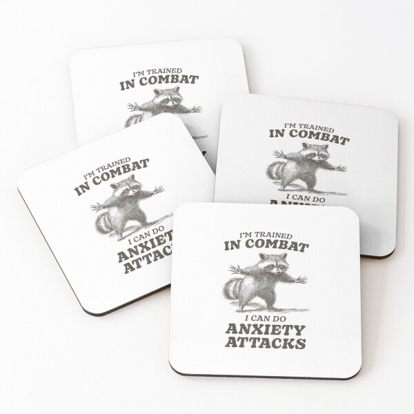 Item preview, Funny Anxiety Quote Raccoon designed and sold by EzraIBlankenshi.