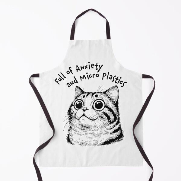 Item preview, Full of Anxiety and microplastics cat Funny designed and sold by EzraIBlankenshi.