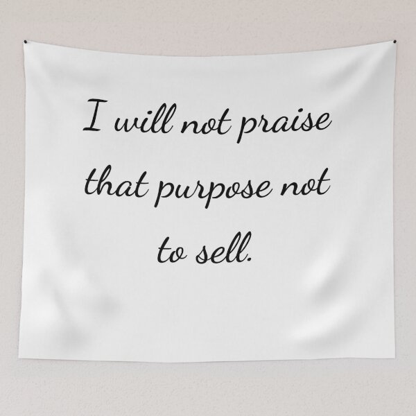 Item preview, "I will not praise that purpose not to sell." - handwriting black designed and sold by ariksworld.