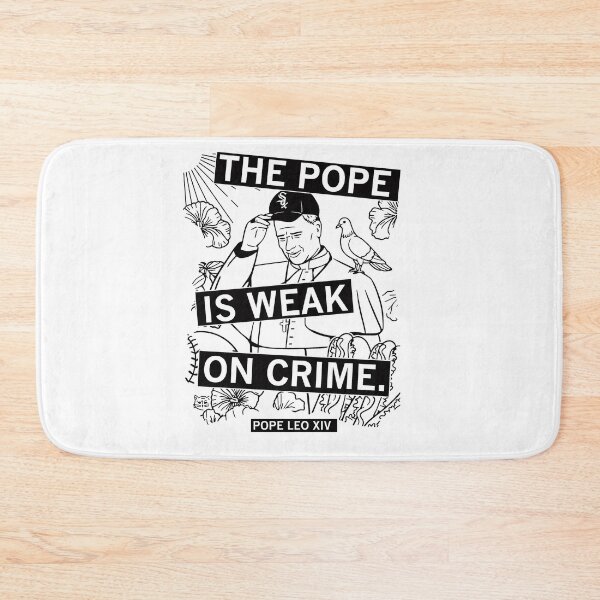 Item preview, The Pope is weak on crime Pope Leo XIV-Anti Trump designed and sold by JustuKitties.
