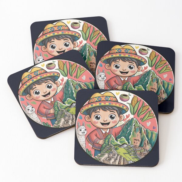 Item preview, Cute Peru Culture Machu Picchu and Andean Boy designed and sold by madtoyman.
