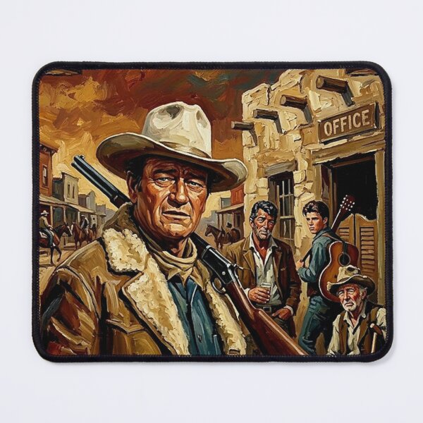 Item preview, The Sheriff of Presidio County: Rio Bravo Oil Art designed and sold by Art's Diner.