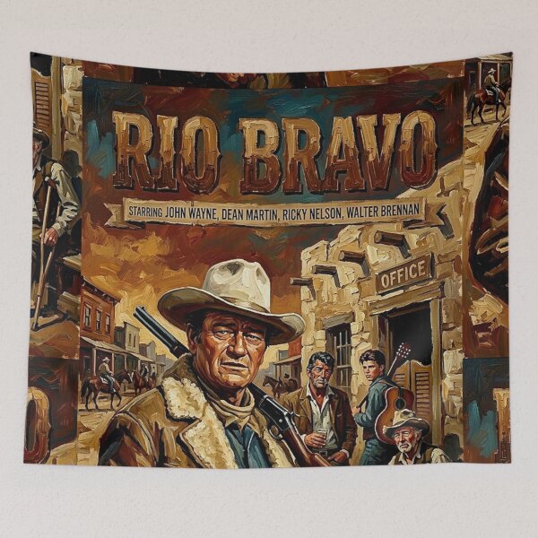 Item preview, The Sheriff of Presidio County: Rio Bravo Oil Art designed and sold by Art's Diner.