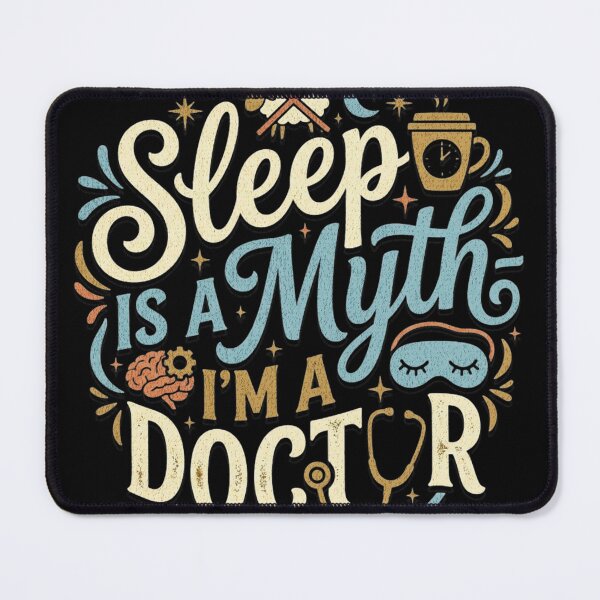 Item preview, Sleep Is A Myth I'm A Doctor Funny Medical Humor Vintage Design designed and sold by Negisandeep studio.