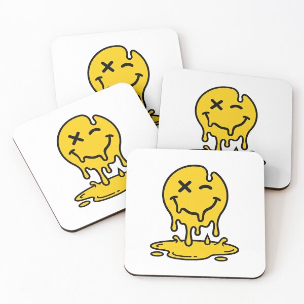 Item preview, Melting Smiley Face Dripping Yellow Trippy Aesthetic designed and sold by MirAgency.