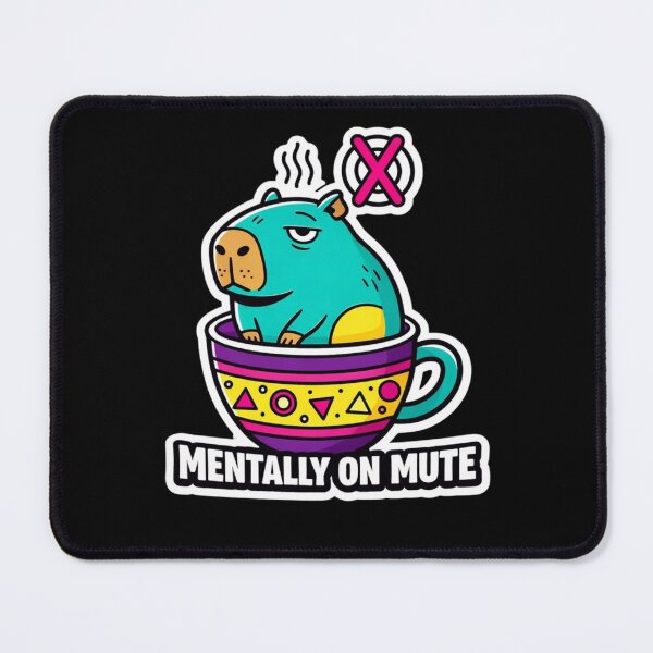 Item preview, Funny Capybara Introvert Mug Sticker designed and sold by Gentlestate.