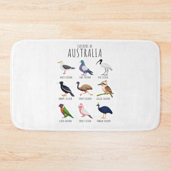 Item preview, Chickens of Australia – Funny Australian birds with silly chicken names | Aussie Humour (on light colours) designed and sold by messy-nessie.