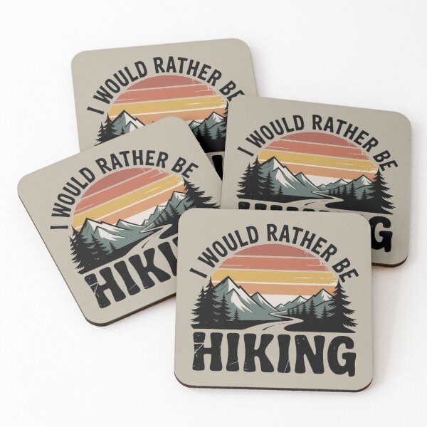 Item preview, I Would Rather Be Hiking Retro Vintage Hiking Nature Design designed and sold by NatArtSA.