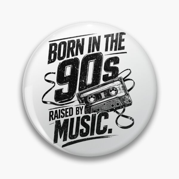 Item preview, Born in the 90s Raised by Music BW designed and sold by the-dovlat.