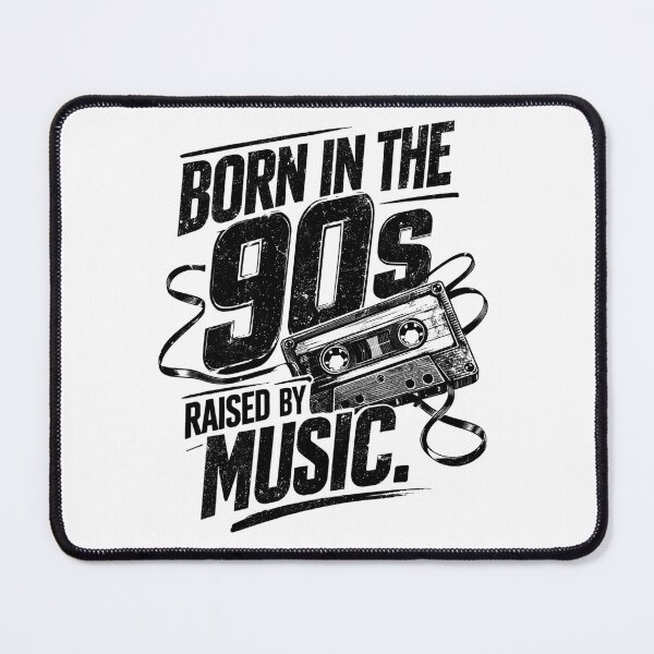 Item preview, Born in the 90s Raised by Music BW designed and sold by the-dovlat.