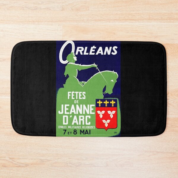 Item preview, Vintage Joan of Arc Poster | Fêtes de Jeanne d'Arc Art | Orléans Festival May 7th & 8th | Bold Color Graphic Design designed and sold by artofuniverse.