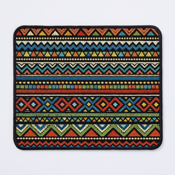 Item preview, Tribal Echoes - Colorful Geometric Stripe Seamless Pattern designed and sold by myforestfog.