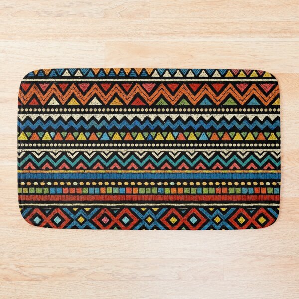 Item preview, Tribal Echoes - Colorful Geometric Stripe Seamless Pattern designed and sold by myforestfog.