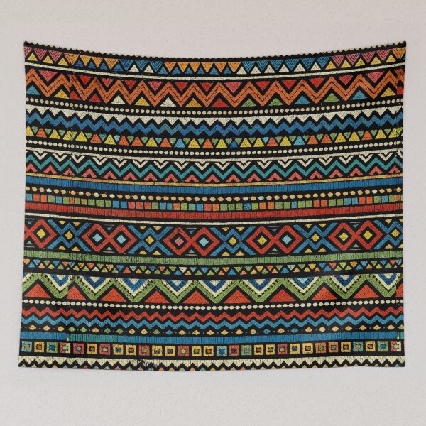 Item preview, Tribal Echoes - Colorful Geometric Stripe Seamless Pattern designed and sold by myforestfog.