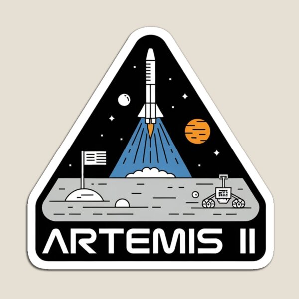 Item preview, Artemis II Comic Style Space Mission Retro NASA Inspired Design designed and sold by NatArtSA.