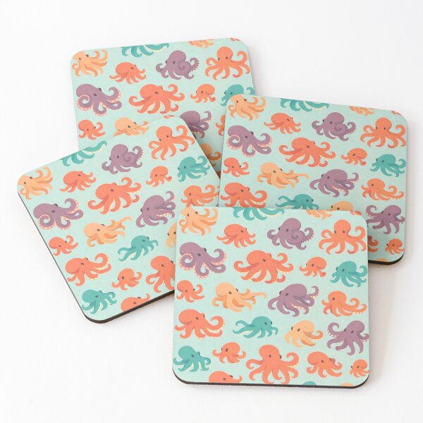 Item preview, Playful Octopus Mosaic - Colorful Marine Life Pattern designed and sold by FatmaElhofy.