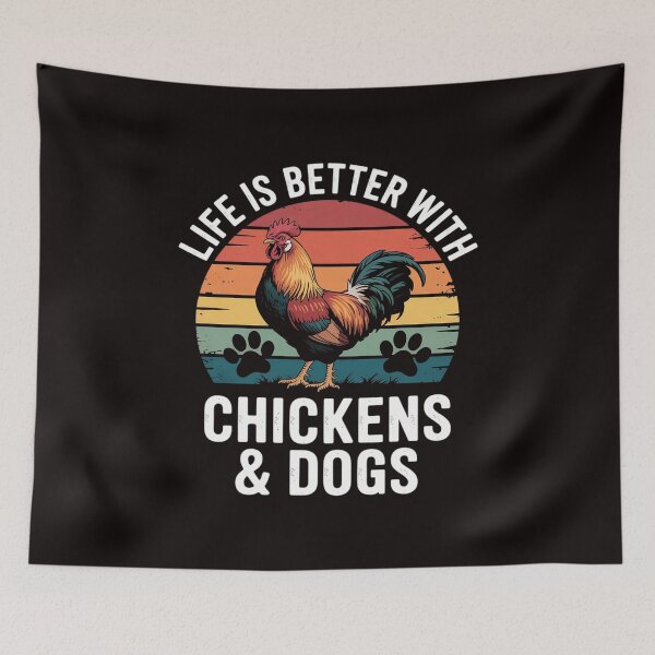 Item preview, Life Is Better With Chickens & Dogs Women Girls Farmer designed and sold by Hybrid-Mind.