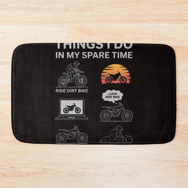 Item preview, Things I Do In My Spare Time Dirt Bike Motocross Biker designed and sold by Hybrid-Mind.