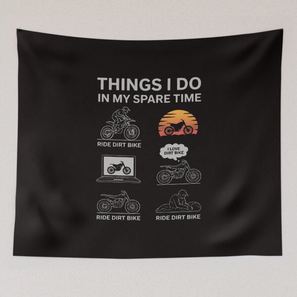 Item preview, Things I Do In My Spare Time Dirt Bike Motocross Biker designed and sold by Hybrid-Mind.