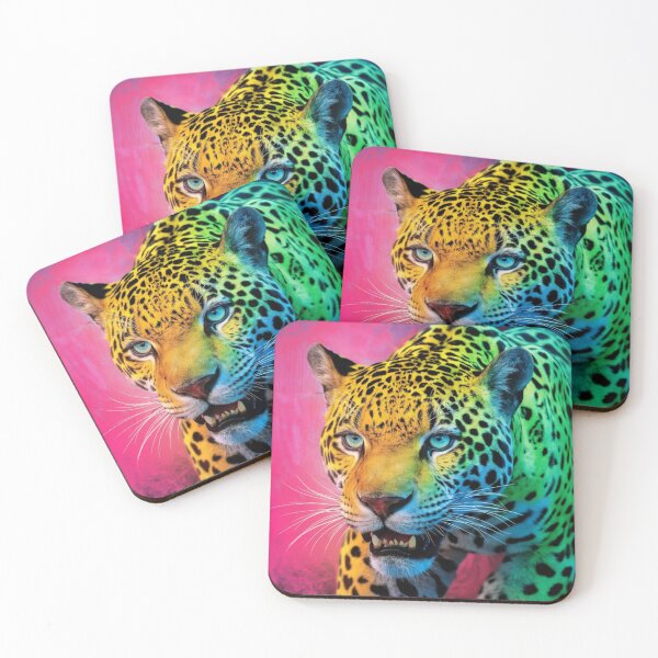 Item preview, Fluorescent Jaguar in Vibrant Urban Jungle designed and sold by NatArtSA.