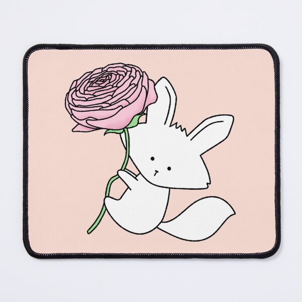Item preview, Cute Fox with Giant Pink Ranunculus Flower designed and sold by ubborn.