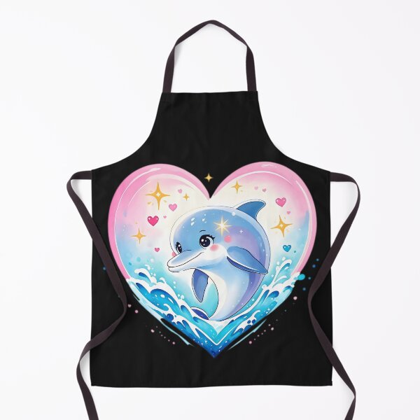 Item preview, Joyful Dolphin Jumping in Heart Waves designed and sold by NatalieJeans.