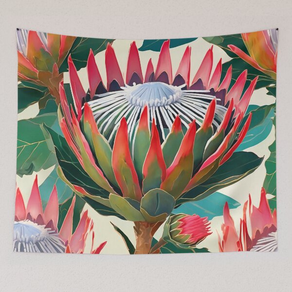 Item preview, Majestic King Protea – Vibrant Floral Beauty designed and sold by NatArtSA.