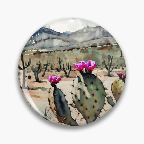 Item preview, Agave & Mezcal Spirit – Prickly Pear Watercolor Art designed and sold by NatArtSA.