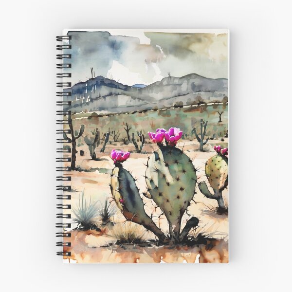 Item preview, Agave & Mezcal Spirit – Prickly Pear Watercolor Art designed and sold by NatArtSA.