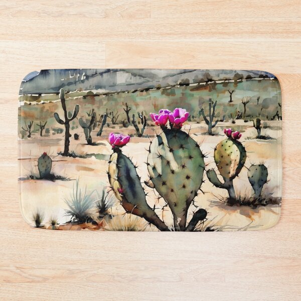Item preview, Agave & Mezcal Spirit – Prickly Pear Watercolor Art designed and sold by NatArtSA.