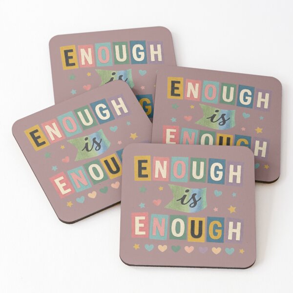 Item preview, Enough Is Enough Retro Ransome Typography Statement Quote Design designed and sold by MeatyTees.